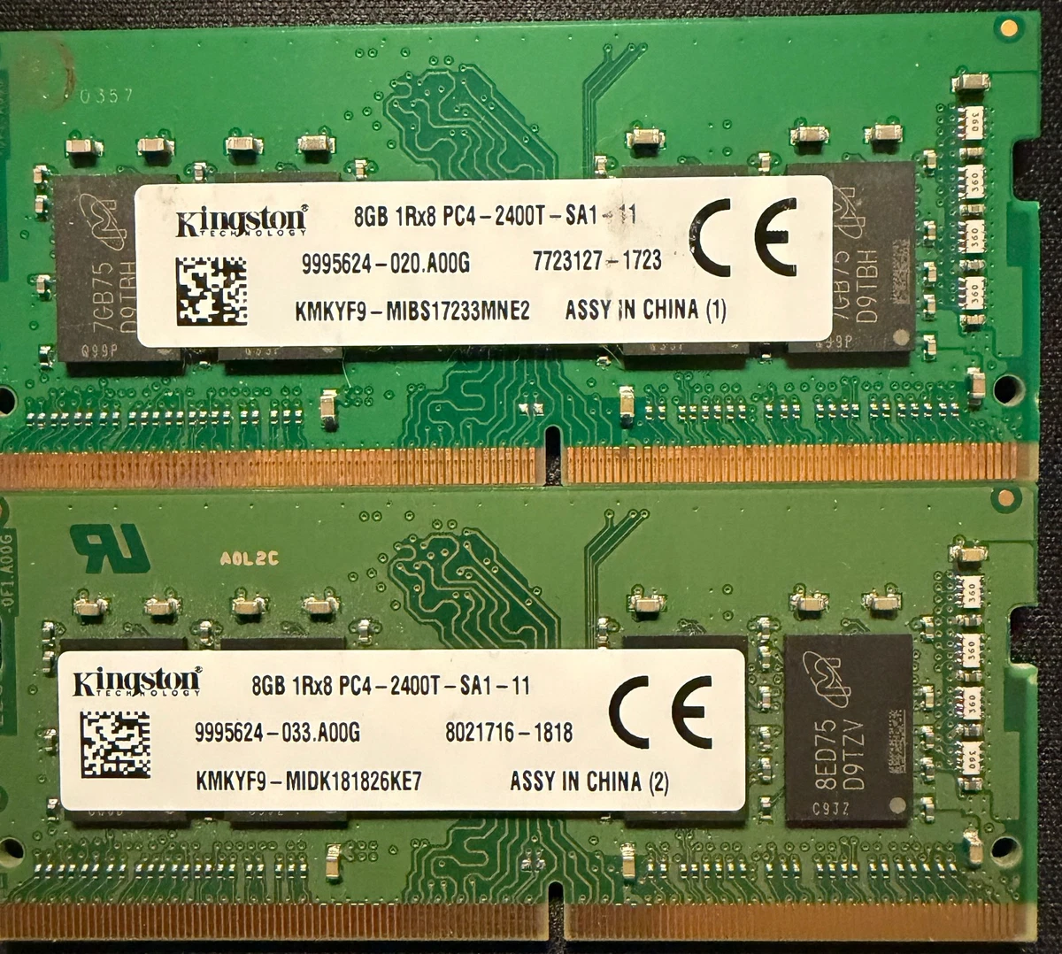 Kingston PC4-19200 (DDR4-2400) Bus Speed Computer RAM 16 GB Total