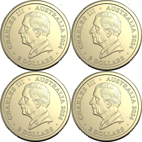 Australian Olympic Team 2024 Set of 4 Paris Games $2 Two Dollar Coins Rare - UNC - Picture 2 of 6
