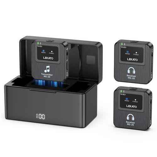 LEKATO Wireless In-Ear Monitor MS-20 Charging mit Box 1 Sender 2 Empfänger - Bild 3 von 11