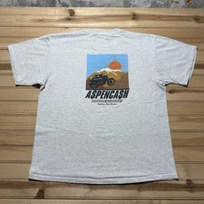 Vintage Y2K Aspen Cash Motorcycle Rally Ruidoso NM Mountain Sun Art Shirt Large