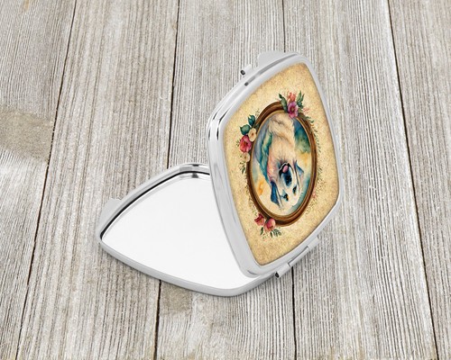 Great Pyrenees and Flowers Compact Mirror DAC2150SCM - Picture 2 of 4