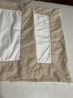 POTTERY BARN 100% Cotton Tan/White Full/Queen Duvet Set(3pc)