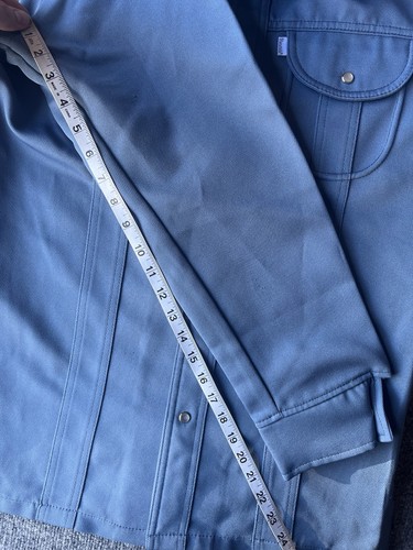 Top vintage anni 70 Levis Western Wear cowboy Panatela blu perla a scatto taglia grande - Foto 10 di 13