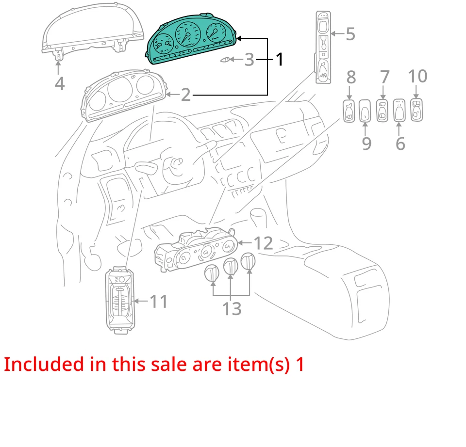2002-2003 Mercedes-benz Ml320 Speedometer Instrument Cluster Gauges D1EGF - Image 3 of 4
