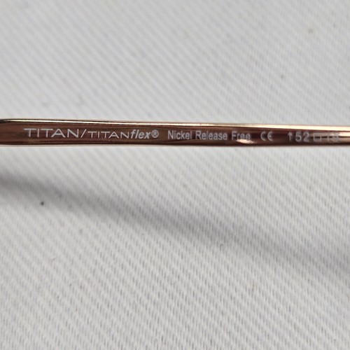 Eschenbach Titanflex Eyeglass Frames Gold Rectangular Nickel Free Japan New - Picture 5 of 12