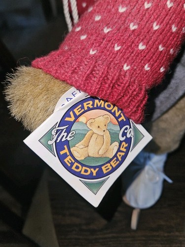 Vermont Teddy Bear Ice skating Handmade Jointed with Clothing 20 Inches 90s - Picture 6 of 8