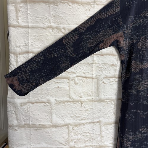 Elk Silk Shift Muted Patterned Dress. Size M.#P11 - Picture 2 of 16