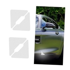 4PCS Car Door Edge Reflective Stickers, Anti-Scratch Anti-Collision White