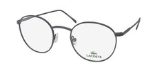 NEW LACOSTE L2246 EYEGLASSES GRAY METAL 48-21-145 ROUND FULL-RIM MENS 035