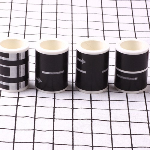 4 Rolls Road Sticker Tape Traffic Road Tape Road Adhesive Masking Tape - Afbeelding 8 van 12