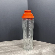 Rare Medco Vintage MCM Cocktail Mixed Drink Shaker Bar c.1950s Checkered Glass