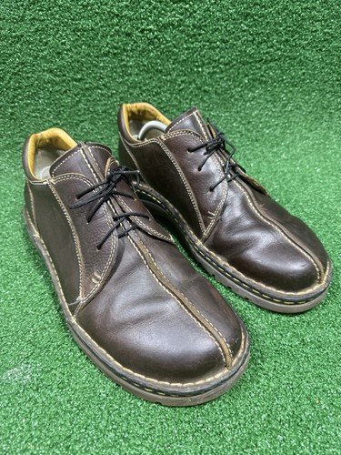 Talla 11- Zapatos de cuero Oxford Dr. Martens marrón punta dividida para hombre - Imagen 2 de 12