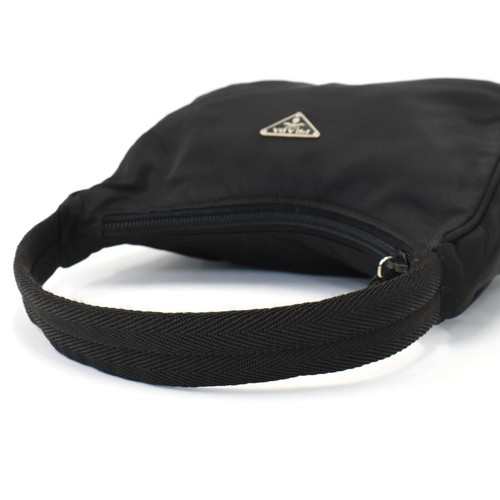 PRADA TESSUTO SPORT handbag MV519 black nylon ladies triangular logo plate mini - Picture 6 of 9