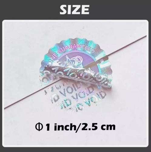 25mm Crown & Thumb Genuine Guaranteed Warranty Void Temper Evident Stickers UK - Picture 15 of 19