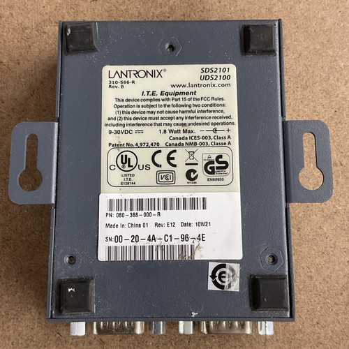 LANTRONIX UDS2100 2-PORT UNIVERSAL DEVICE SERVER SDS2101 - Picture 5 of 5
