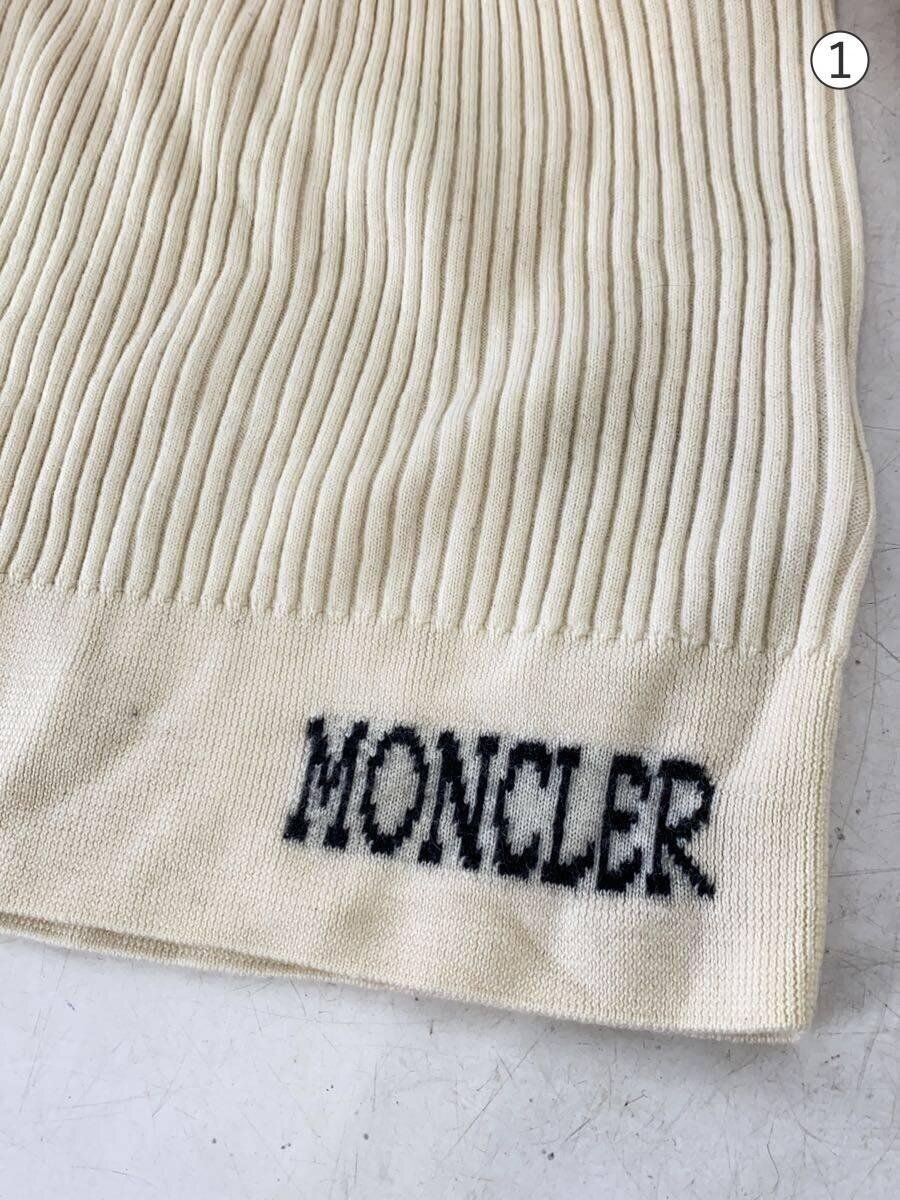 MONCLER CICLIST TRICOT TURTLENECK RIBBED KNIT S WOOL Ivory