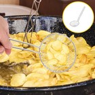 1 stück Edelstahlsieb Skimmer Kochen Brat Skimmerpfanne (Silber)