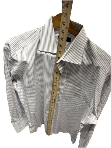 Canali Oberhemd - Herren 41 / 16 - Langarm lila gestreift Made in Italy - Bild 11 von 14