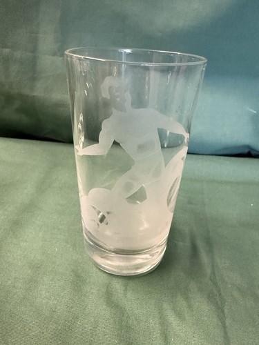 Hawaiian Surfer Etched Glass From Arts Hawaii Honolulu - Picture 3 of 3