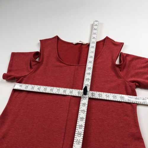 Soft Surroundings Medium Cold Shoulder Women's Knee Length Dress Red 2BB69 - Picture 7 of 12