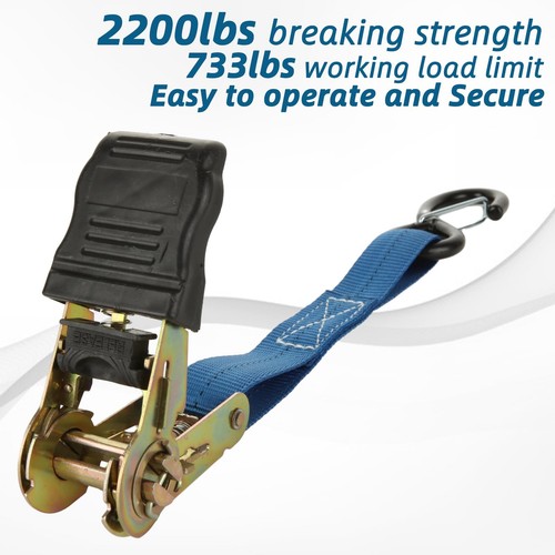 4Pack Ratchet Straps, 20Ft Ratchet Tie Down Straps, 1700 LB Break Strength Ra... - Picture 4 of 8