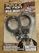 Maxx Action Wild West Handcuffs With 2 Keys Real Metal Ages 8  Up