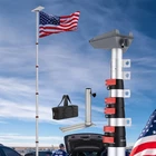 Yescom 30Ft Starlink Mini Telescopic Flagpole Mount Kit Adapter Tire Mount
