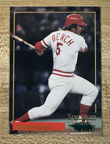 1993 Spectrum Diamond Club Johnny Bench Promo Card Cincinnati Reds - Picture 1 of 2