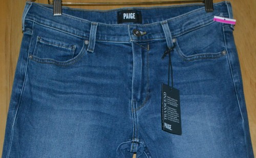 PAIGE Lennox - Jeans Medium Dark Blue - Size 33 - Women's BNWT Altered - Picture 2 of 5