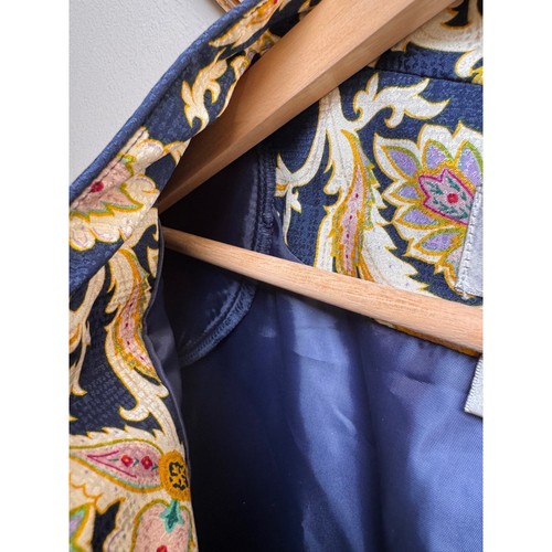 Blazer vintage Adrianna Papell para mujer seda cachemira 6 hombreras artísticas Lux nuevo con etiquetas - Imagen 4 de 11