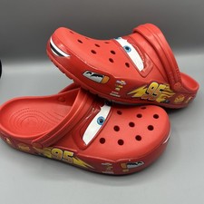 AUTHENTIC Lightning McQueen Crocs Size 9 Mens 205759-610 - BRAND NEW No Tag