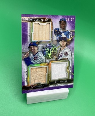 2020 Topps Triple Threads - 3 Patch Relic Combo (Strawberry, Wright, Alonso) /27