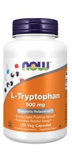 NOW Foods L-Tryptophan 500 mg 120 Veg Capsules, Mood, Sleep and Relaxation