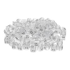 160pcs Clothes Hanger Markers XS Size Tags Fit 3.5mm Rod Garment Transparent