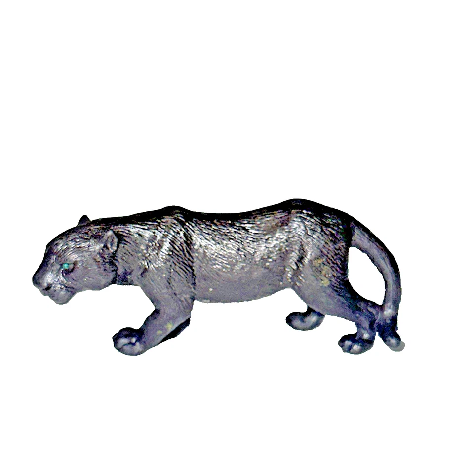 Pantera negra Schleich #14126 vintage 1995 retirada, ojos verdes, 3,5" de largo Foto 2 de 4