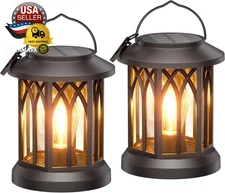 Wdtpro Solar Lanterns Outdoor Waterproof, Upgraded Bright Hanging Solar Lights f