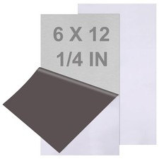 2Pack 6061 T651 Aluminum Sheet Metal 6 x 12 x 1/4 6MM Inch Flat Plain Alumi...