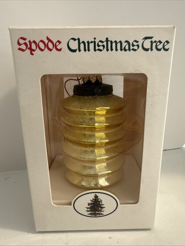 Vintage SPODE Gold chinesische Laterne Weihnachtsschmuck mundgeblasen bemalt Polen - Bild 3 von 23