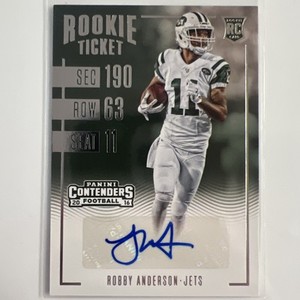 2016 Panini Contenders #259 Robby Anderson Rookie Auto Jets