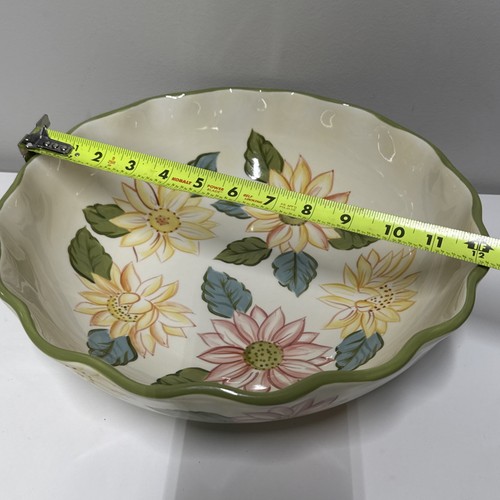 12' Longaberger Servierschale Sonnenblumenmuster groß - Bild 4 von 9
