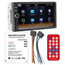 7 Inch HD Touchscreen Car Radio Apple CarPlay and Android Auto Double Din Stereo