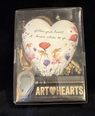Demdaco ART HEART ''Follow Your Heart it Knows Where to Go'' Key Locket Sculpture