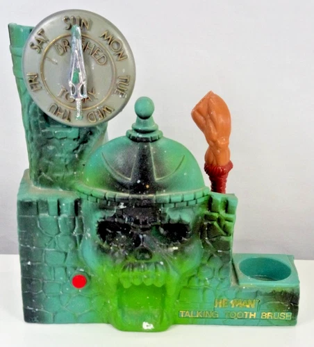 Masters of the Universe-He-Man Talking Tooth Brush holder-Vintage 1984  untested