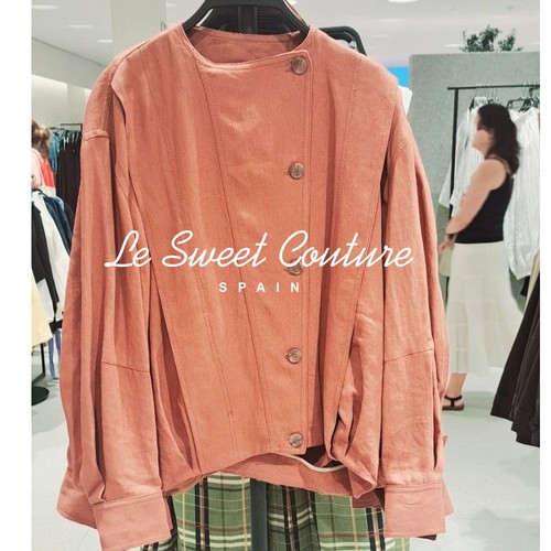 ZARA WOMAN NWT SS25 ZW COLLECTION LINEN BLEND BOMBER JACKET BRICK 8332/586/701 - Picture 2 of 4