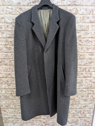 Finesse Wool and Cashmere Overcoat. Mens Large to Extra Large. Grey - Picture 1 of 9