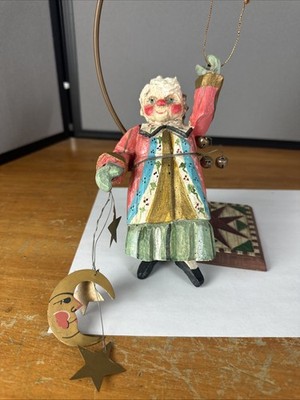 10'' House of Hatten 1991 Christmas Ornament Enchanted Forest Lady Elf Moon Star 