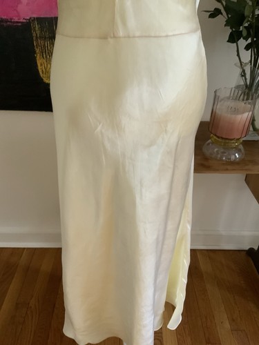 1940s Nightgown Yellow satin - Lace - Embroidered - Vintage Nightgown Yellow S - Picture 10 of 10