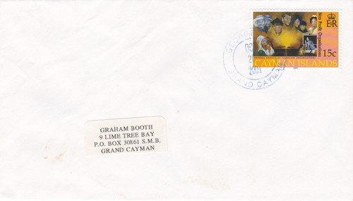 2001 Cayman Islands cover sent from George Town to Grand Cayman