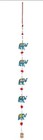 Hanging Elephant String Decoration With Metal Bell 1 Metre Blue 