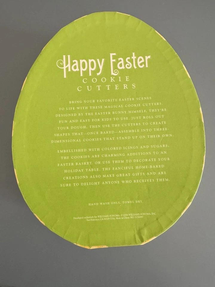 Feliz Pascua Cortador de Galletas Tridimensional Williams Sonoma Set Cortador 3D S/8 Foto 3 de 4